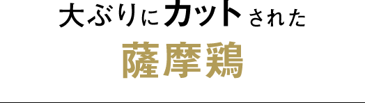 大ぶりにカットされた薩摩鶏